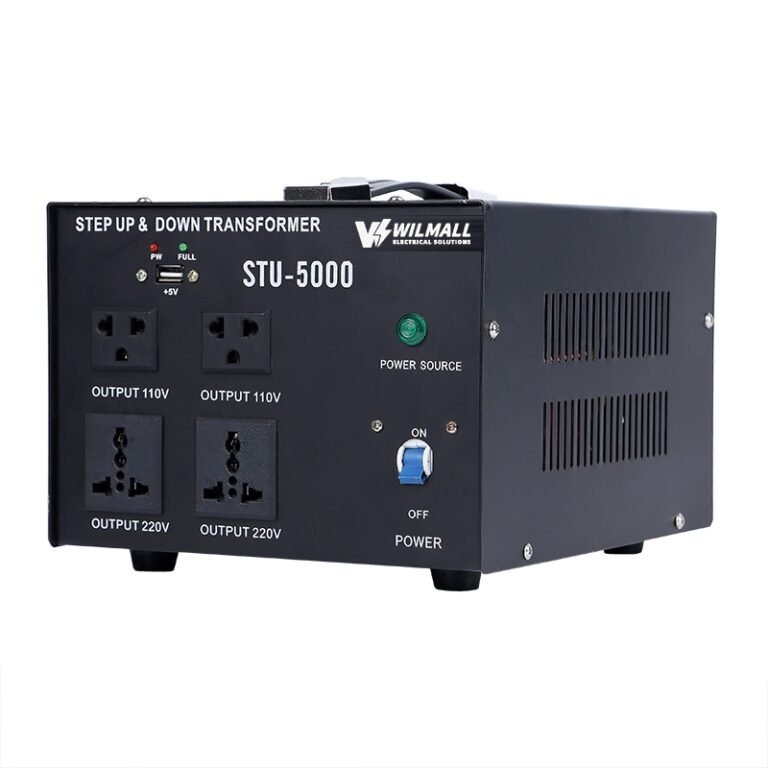 STU-5000 step up and step down transformer 3 quarter view