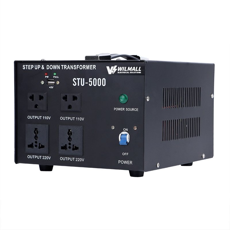 STU-5000 step up and step down transformer 3 quarter view