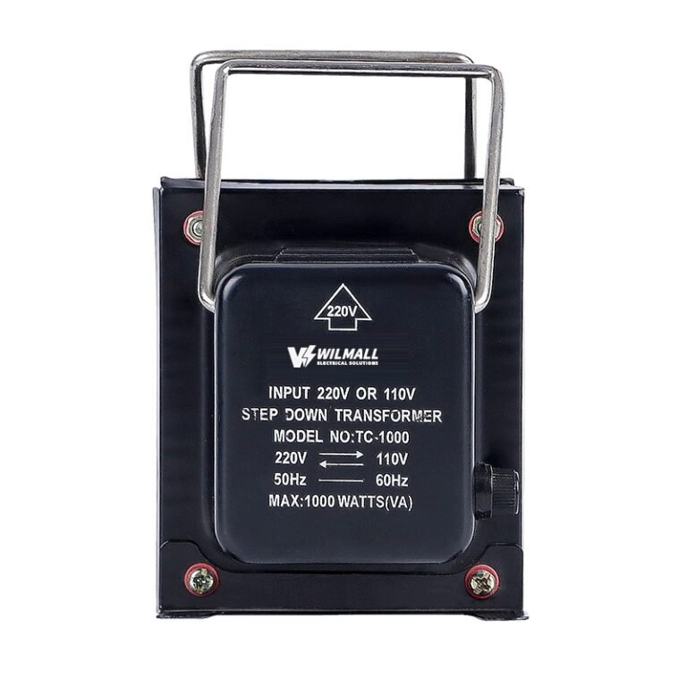 TC-1000 WILMALL step down transformer 1000VA 220V to 110V front view