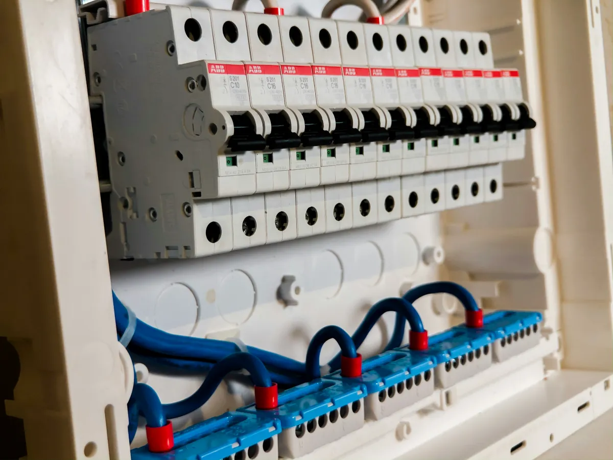 CNC control panel with transformers wired