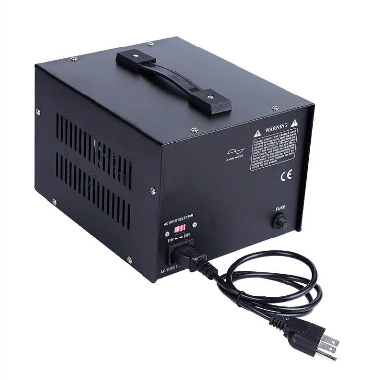 DT-1000VA side view showing carrying handle and ventilation cooling slots