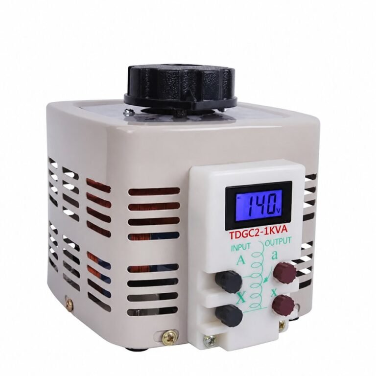 TDGC2 1KVA variac side view with top rotary knob