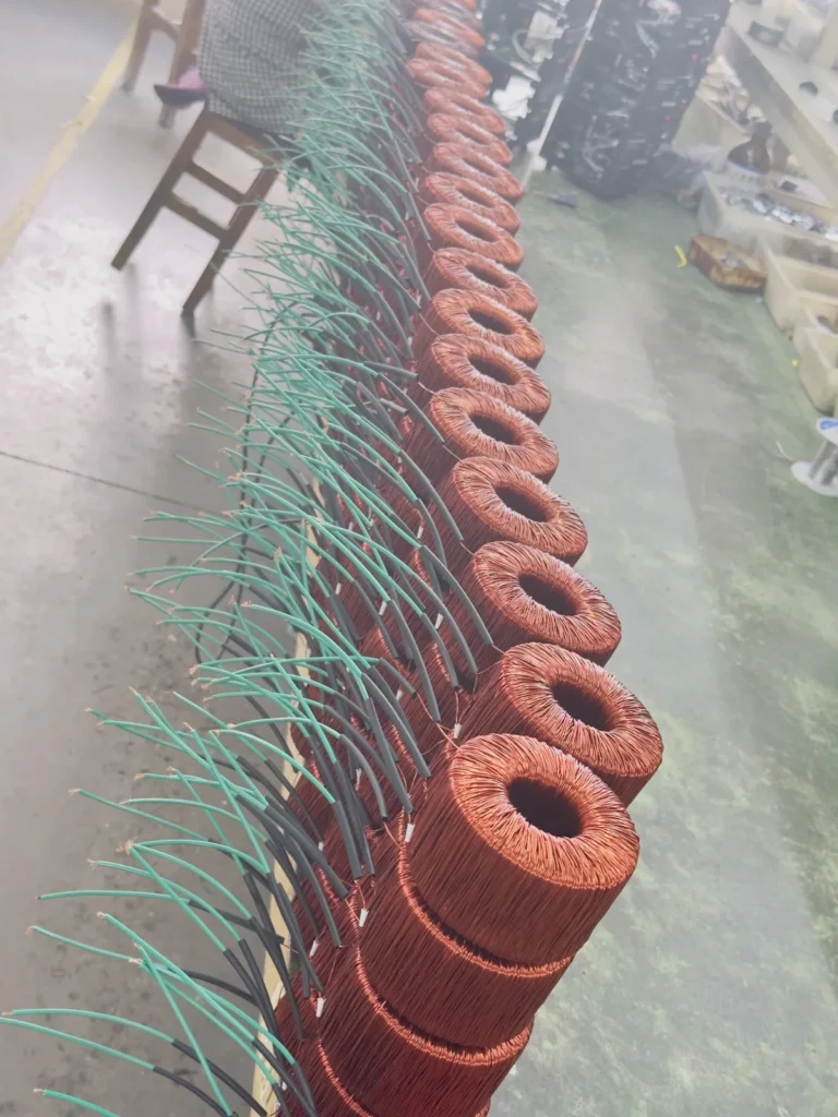 Wilmall production floor, control transformer fabrication