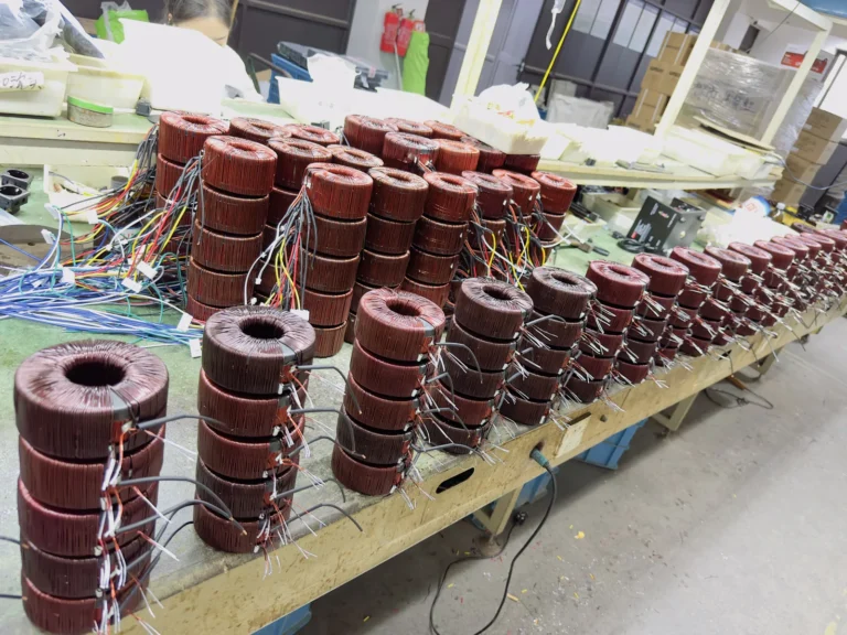 Wilmall QC inspection bench, toroidal winding process