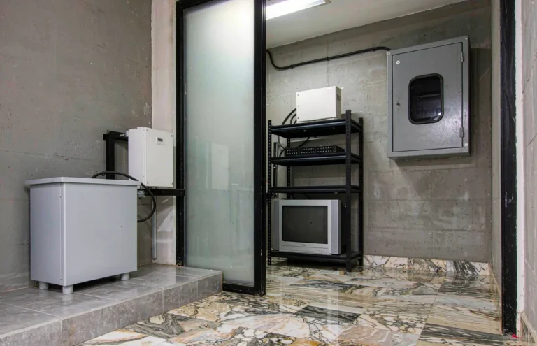 Step down transformer in a bank equipment room supplying 110V ATM and CCTV equipment