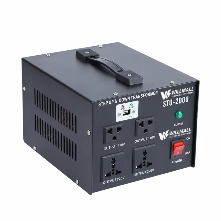 STU-2000VA step up transformer 120V to 240V with four universal output sockets