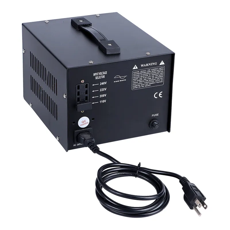 STU-2000VA 120V to 240V step up transformer with power cord and US plug